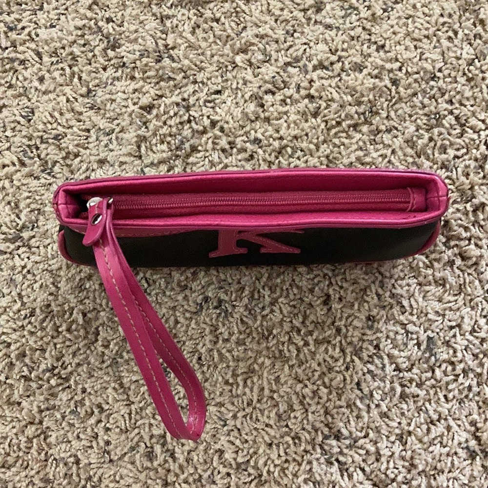 Pink and Black “K” Wristlet - Picture 3 of 6